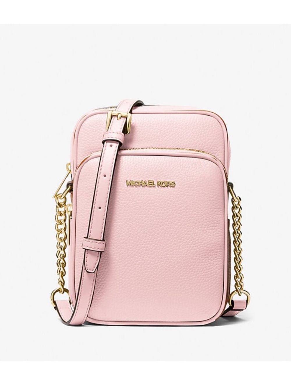 Michael Kors Jet Set Travel
Medium Pebbled Leather
Crossbody Bag Powder Blush